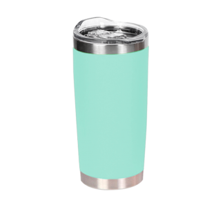 Vaso de acero inoxidable doble pared con tapa transparente (550 ml)